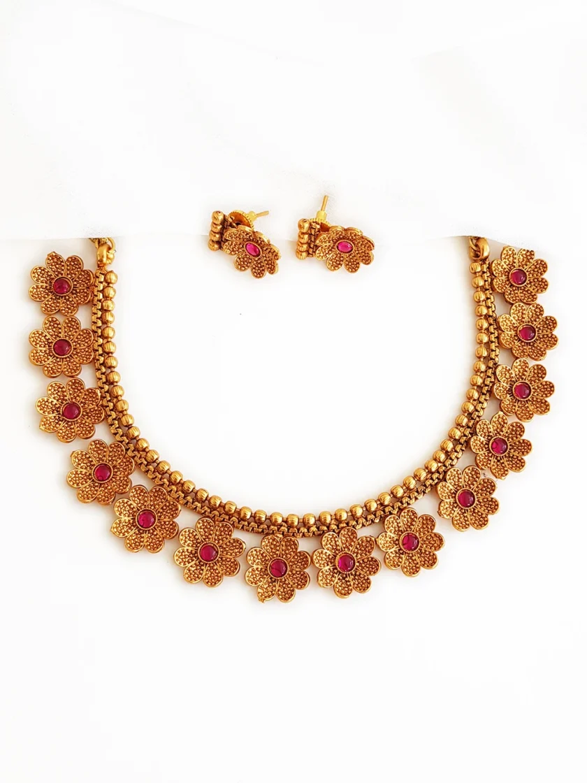 NECKLACE-A651 RUBY