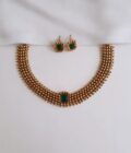 LAYERED NECKLACE-A405 GREEN