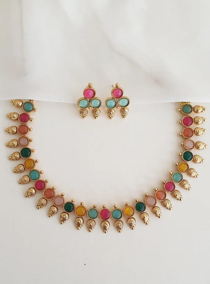 NECKLACE-A1477 COLOURED