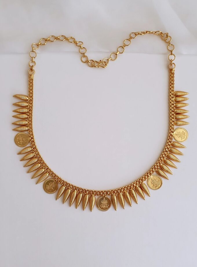 MULLAMOTTU COIN NECKLACE MICRO PLATED-A1730