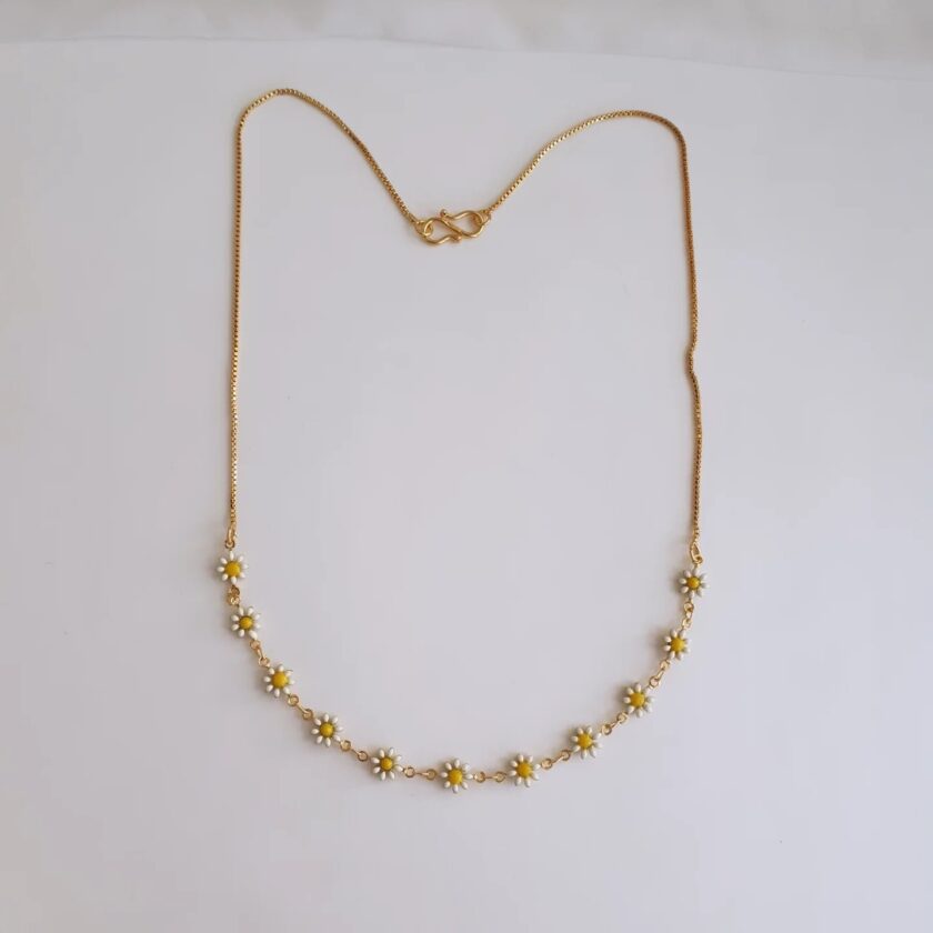 DAISY NECKLACE-A1751 WHITE