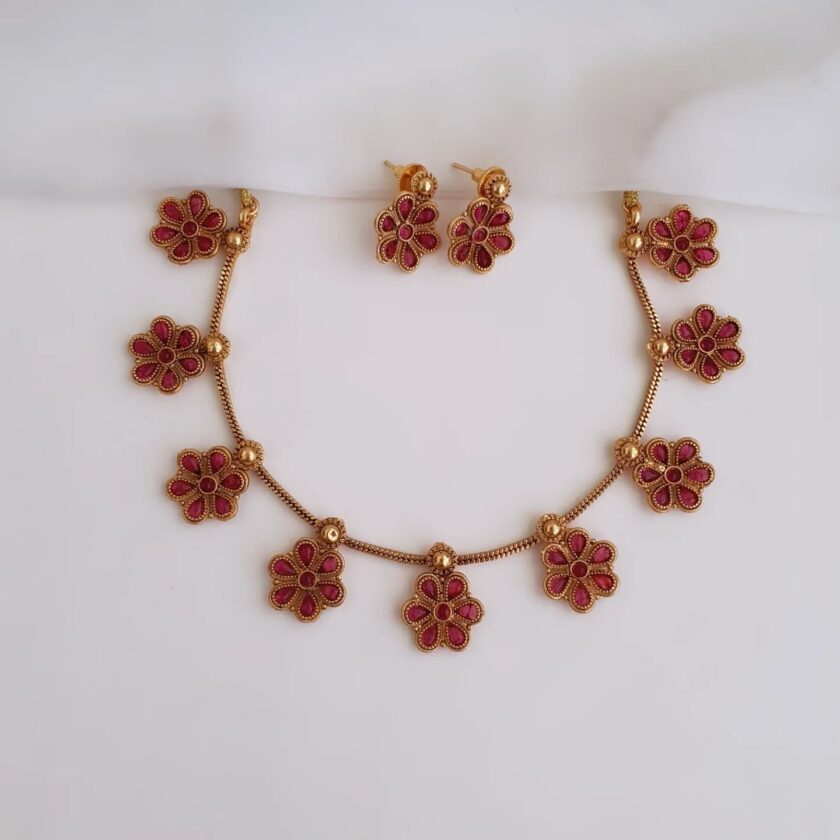 NECKLACE-A1807 RUBY