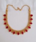 SOOFI MULLA NECKLACE-A1804 RED