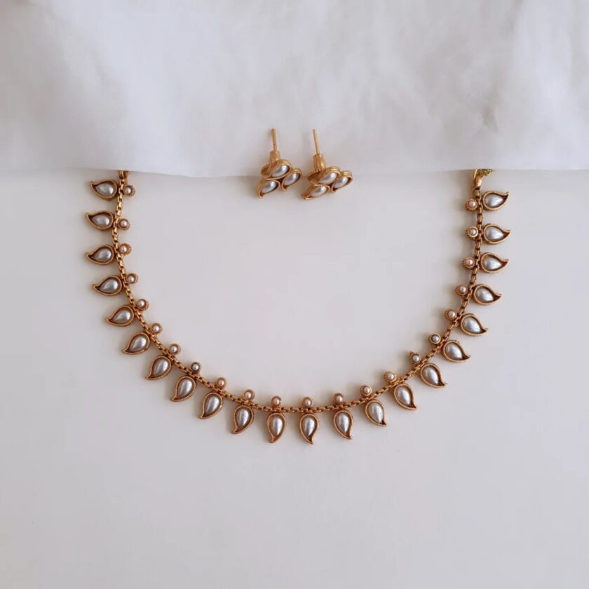 NECKLACE-A1847 PEARL