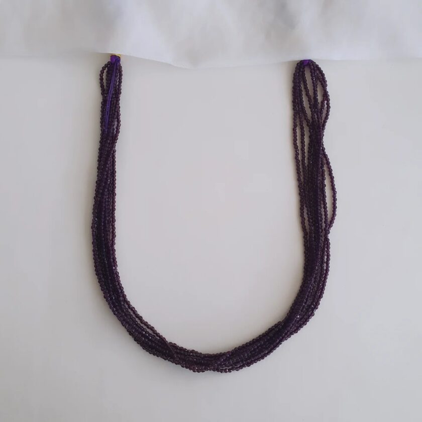 SUGAR BEADS NECKLACE-A1881 PURPLE