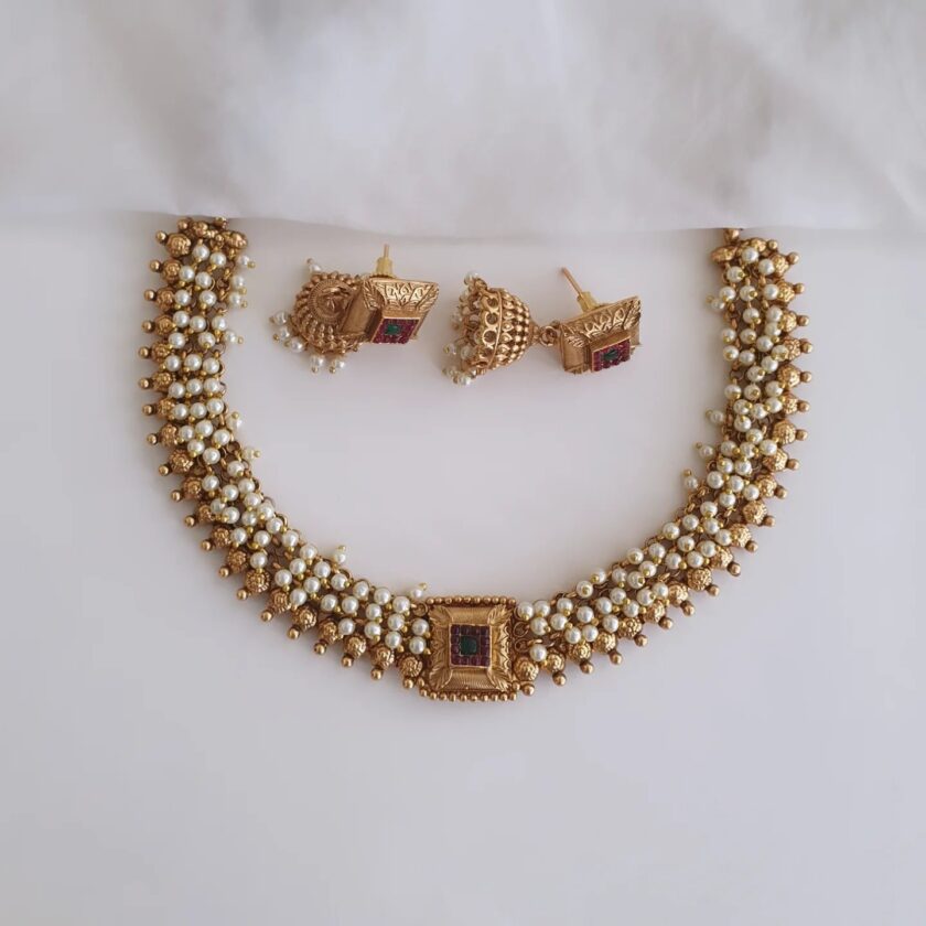 NECKLACE-A2044 PEARL