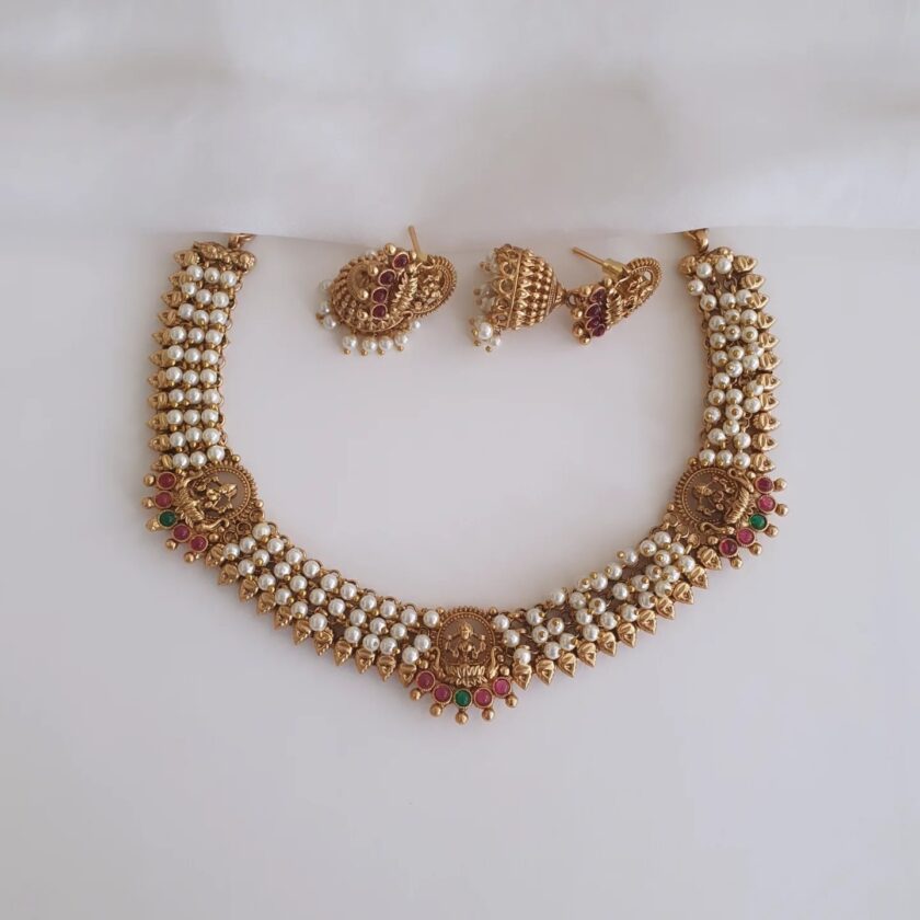 NECKLACE-A2305 PEARL