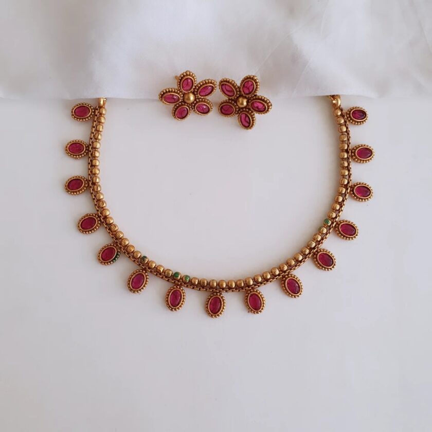 NECKLACE-A2307 RUBY