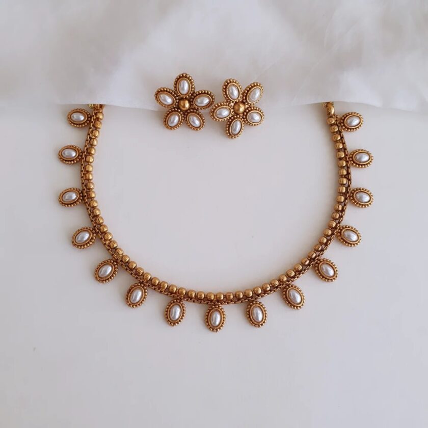 NECKLACE-A2307 PEARL