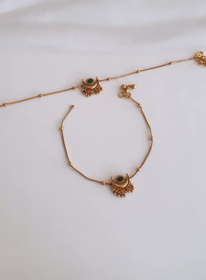 ANKLET-A2309 GREEN 10 INCHES