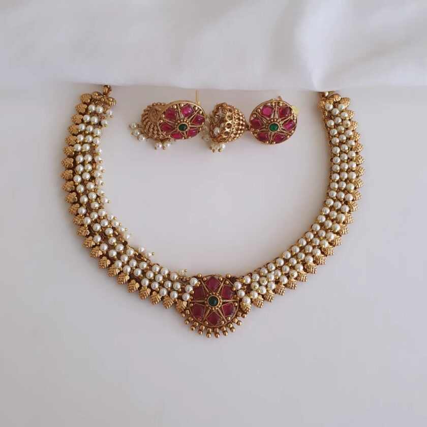 NECKLACE-A2315 PEARL