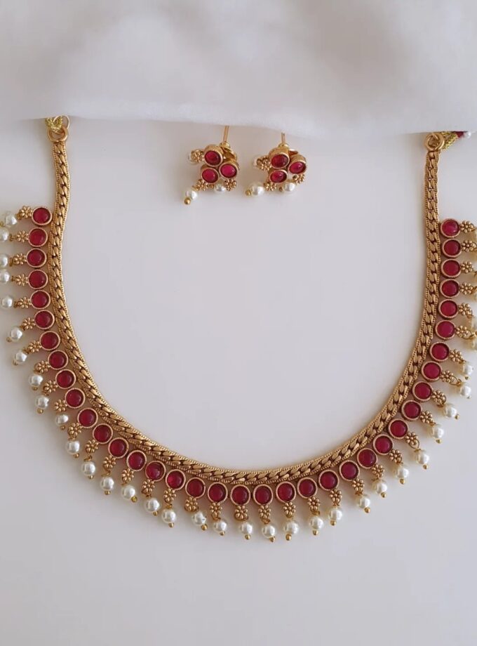 NECKLACE-A2352 RUBY