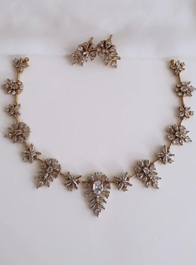 NECKLACE AD STONE-A2385 WHITE