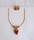 NECKLACE AD STONE-A2356 RUBY