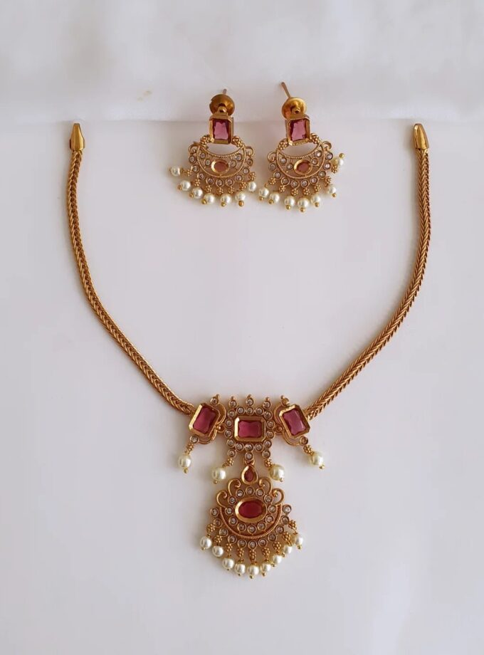 NECKLACE AD STONE(R)-A2410 RUBY