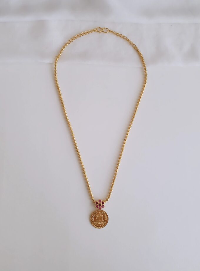 NECKLACE MICRO PLATED COIN-A2423