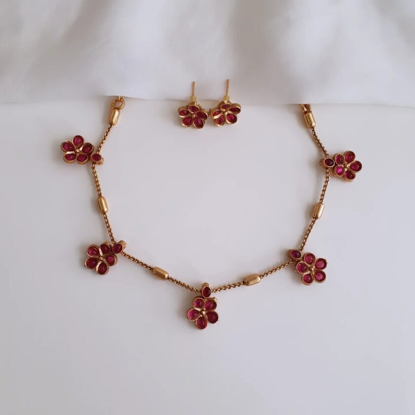 NECKLACE-A2460 RUBY