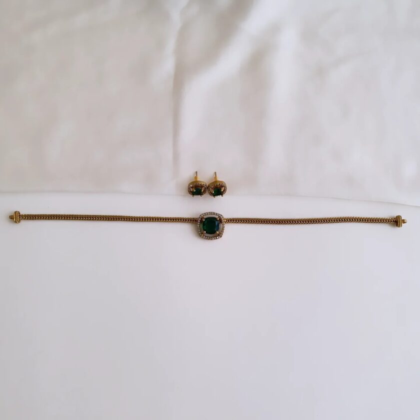 CHOKER AD STONE-A2464 GREEN