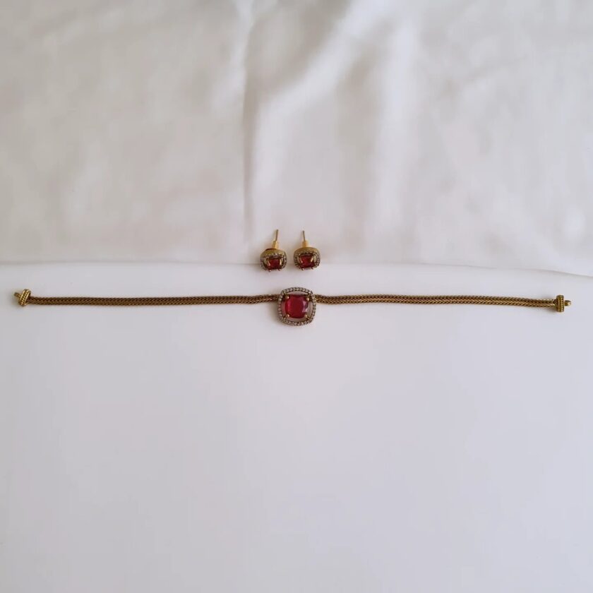 CHOKER AD STONE-A2464 RUBY