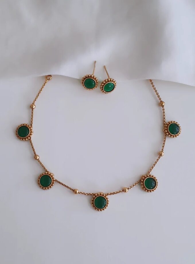 NECKLACE-A2534 GREEN