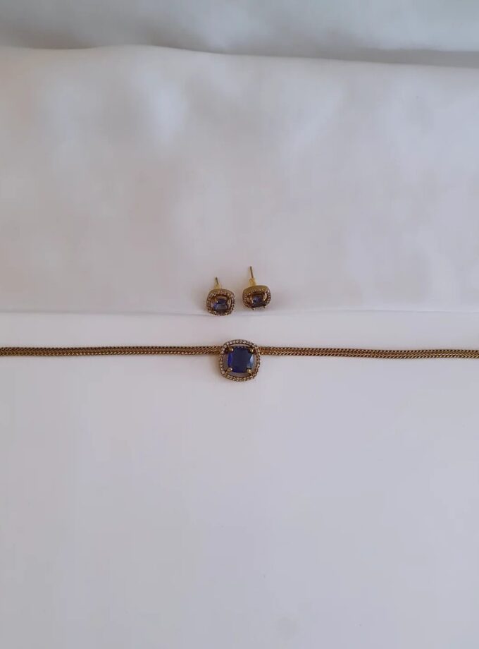 CHOKER AD STONE-A2464 PURPLE