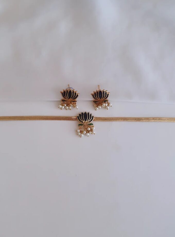 CHOKER LOTUS-A2568 BLUE