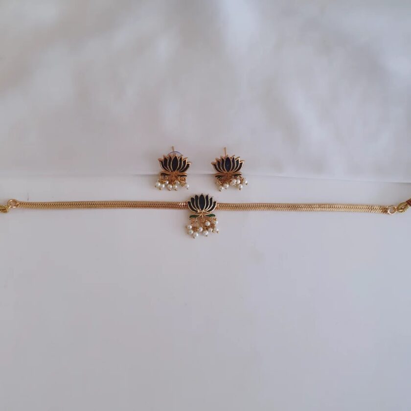 CHOKER LOTUS-A2568 BLUE
