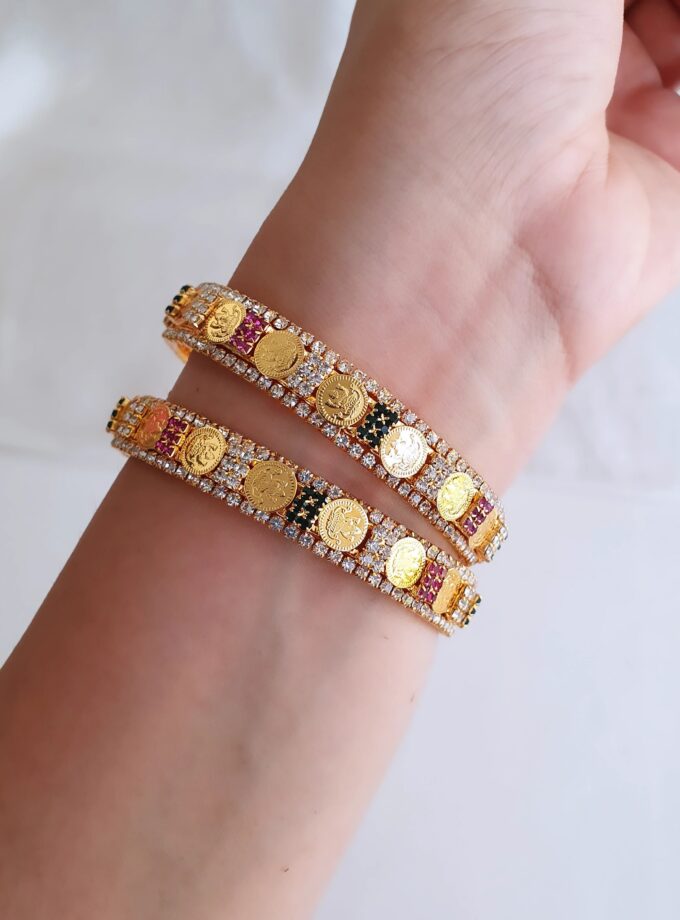 BANGLE COIN SET OF TWO-A2627