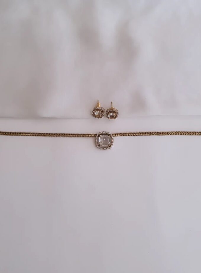 CHOKER AD STONE-A2464 WHITE