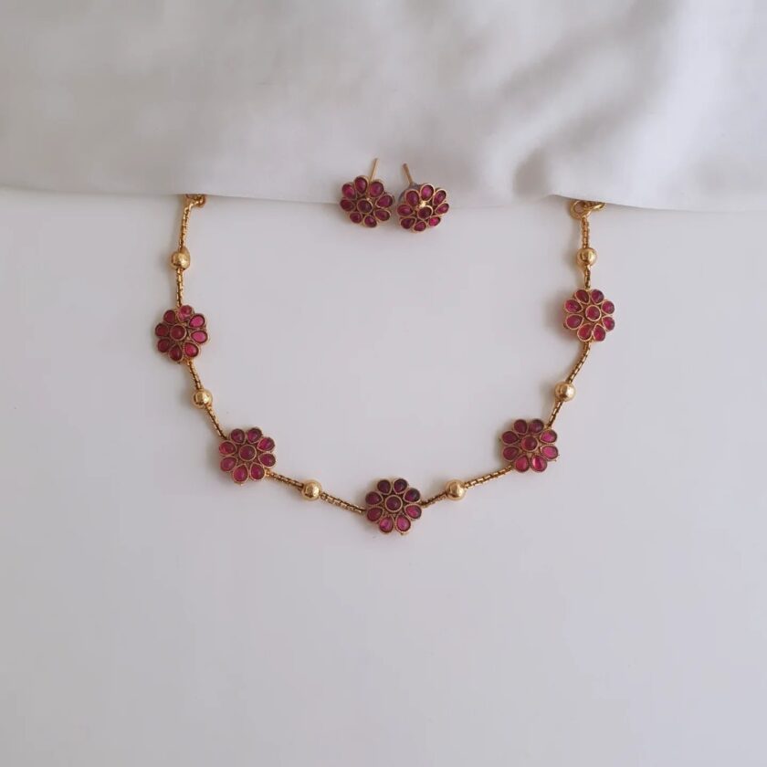 NECKLACE-A2717 RUBY