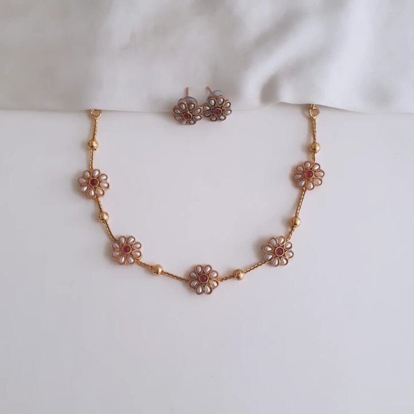 NECKLACE-A2717 PEARL