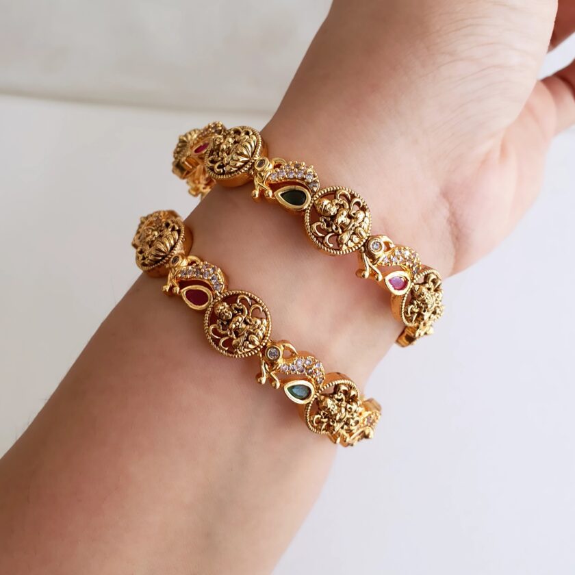 BANGLE AD STONE PREMIUM-A2721 SET OF TWO