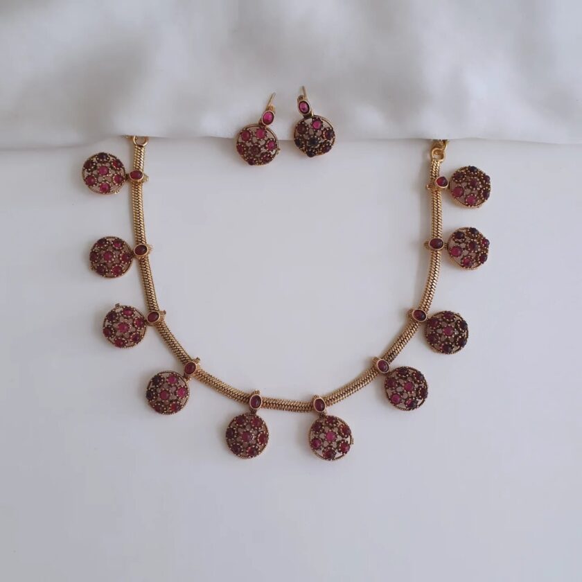NECKLACE-A2722 RUBY