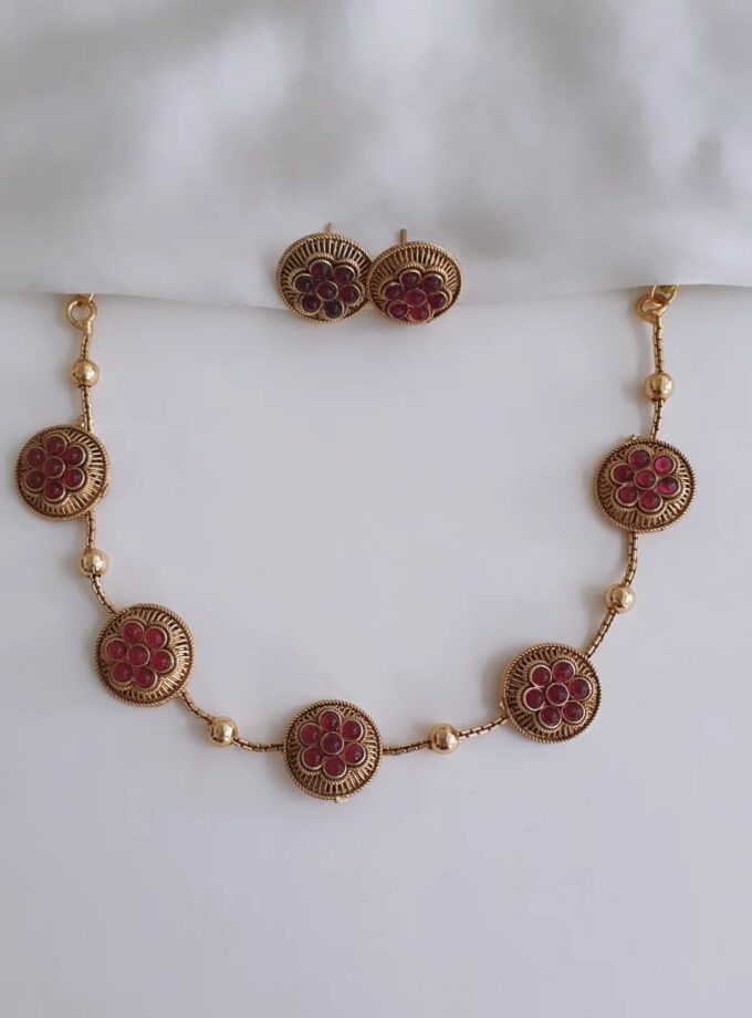 NECKLACE-A2724 RUBY