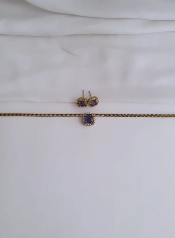 CHOKER AD STONE-A2464 PURPLE