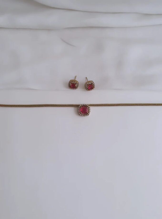 CHOKER AD STONE-A2464 RUBY