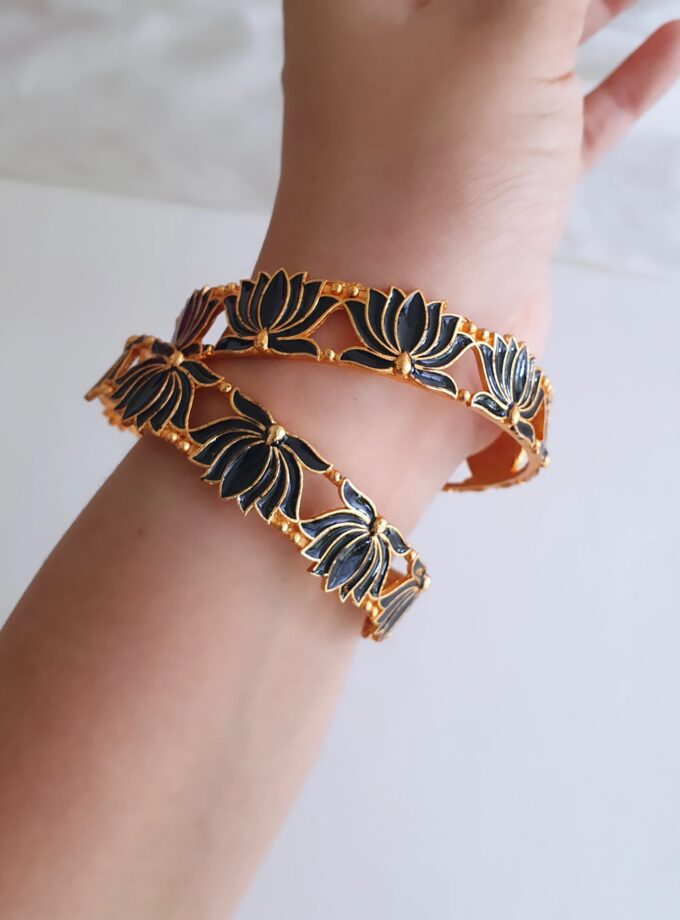 BANGLE SET OF TWO-A2649 BLACK