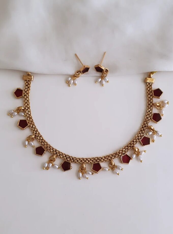 NECKLACE-A2766 RUBY