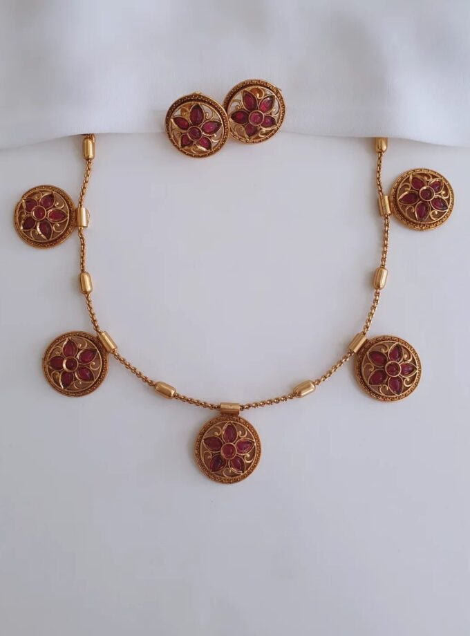 NECKLACE-A2794 RUBY
