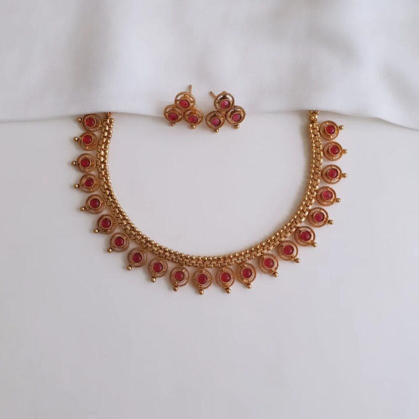 NECKLACE-A2798 RUBY