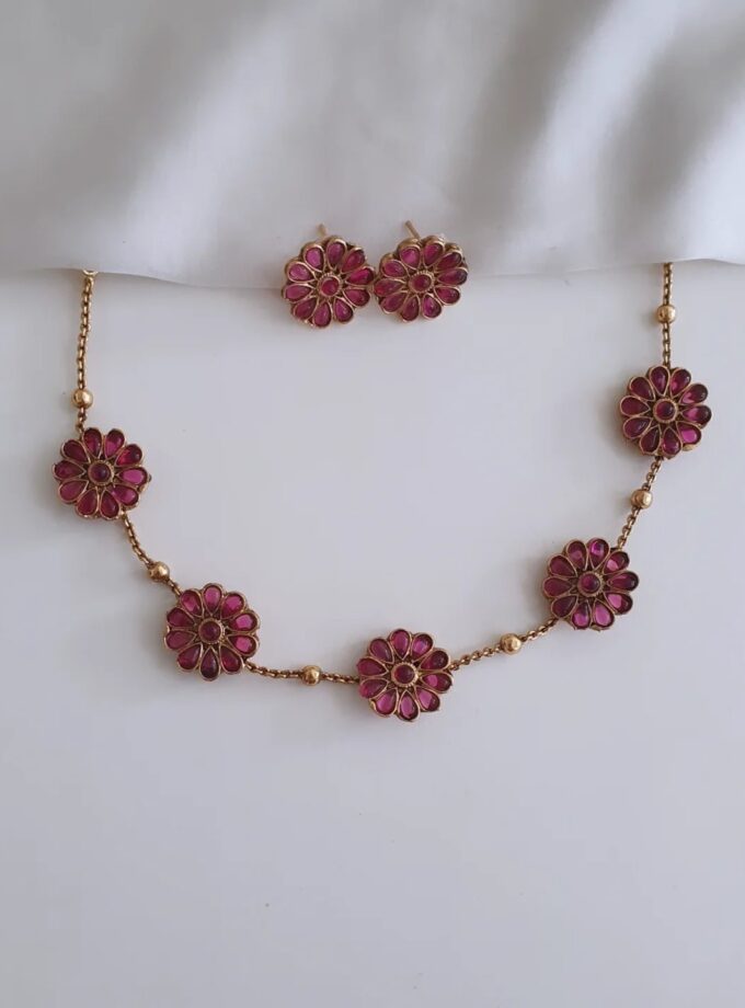 NECKLACE-A2806 RUBY