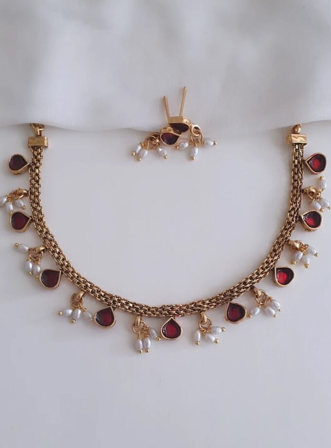 NECKLACE-A2831 RUBY