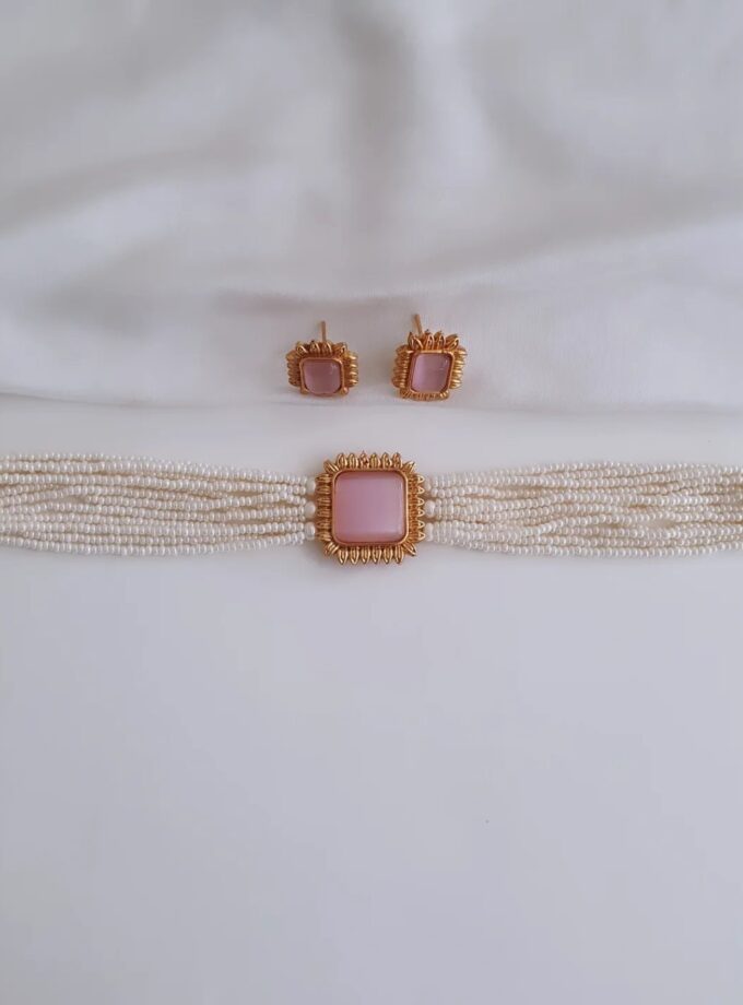 CHOKER PEARL-A2833 PINK