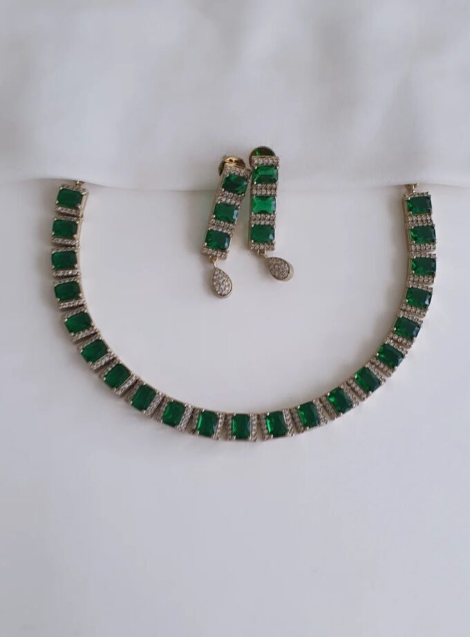 NECKLACE AD STONE PREMIUM-A2874 GREEN