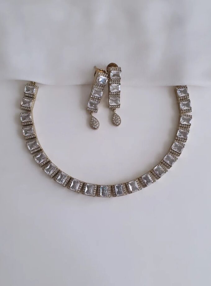 NECKLACE AD STONE PREMIUM-A2874 WHITE