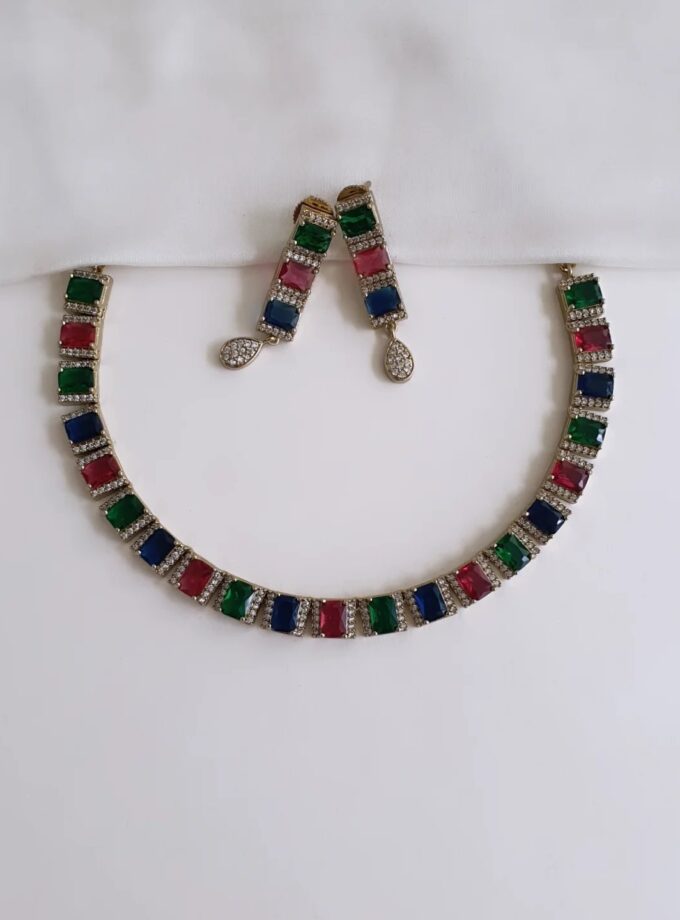 NECKLACE AD STONE PREMIUM-A2874 MULTI