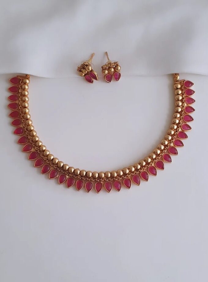 NECKLACE-A2880 RUBY
