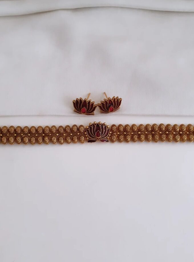 CHOKER LOTUS-A2887 RUBY