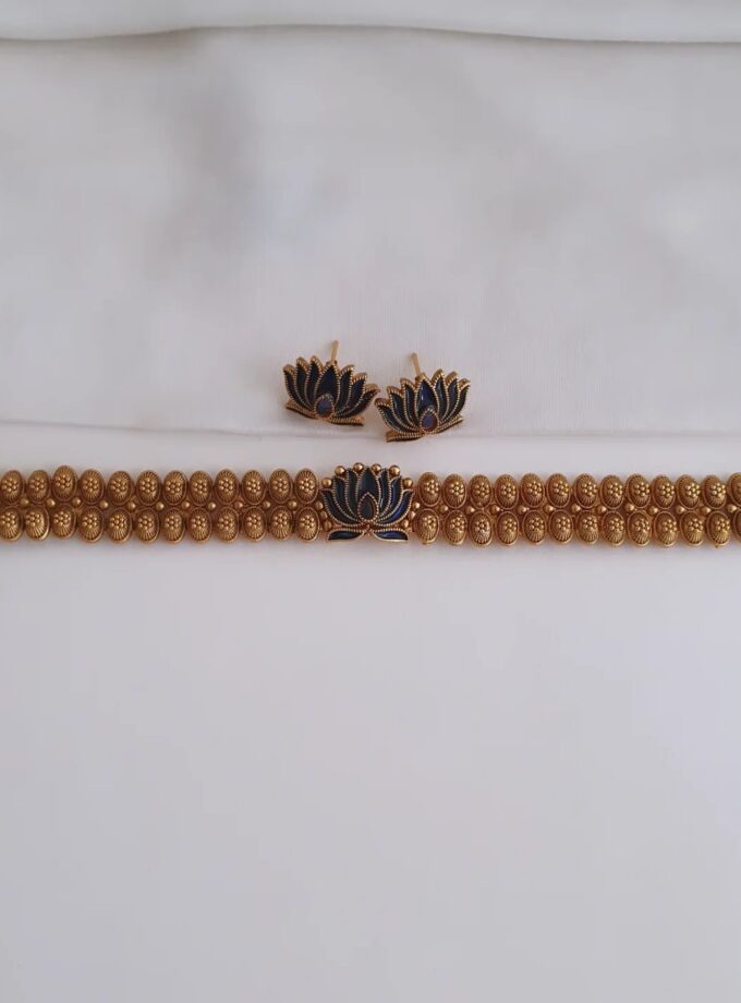 CHOKER LOTUS-A2887 BLUE