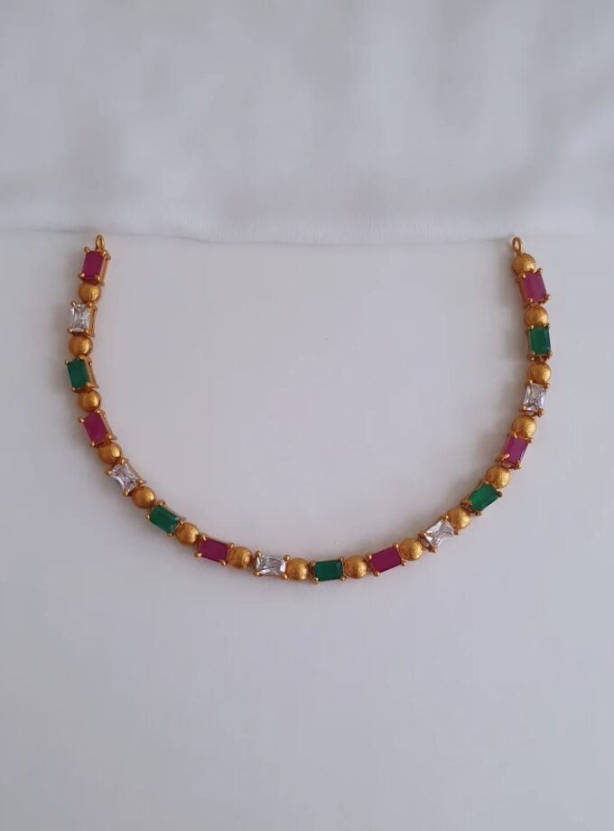 NECKLACE AD STONE-A3059 MULTI